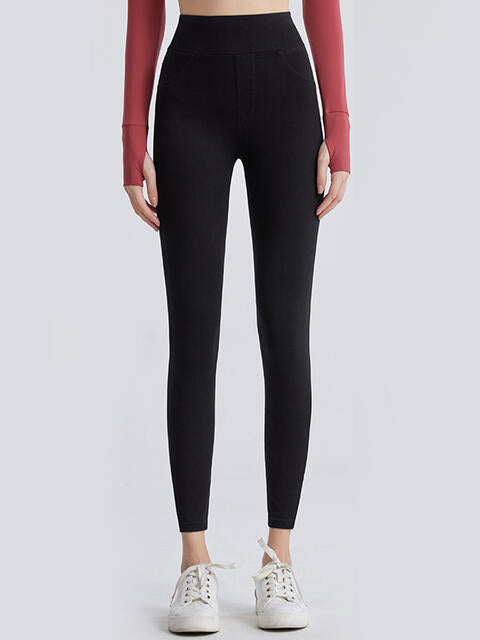 Wide Waistband Sports Leggings - FitFemme.Shop