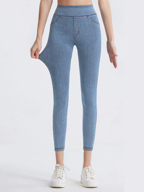 Wide Waistband Sports Leggings - FitFemme.Shop