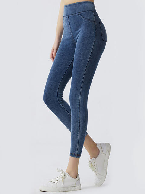 Wide Waistband Sports Leggings - FitFemme.Shop