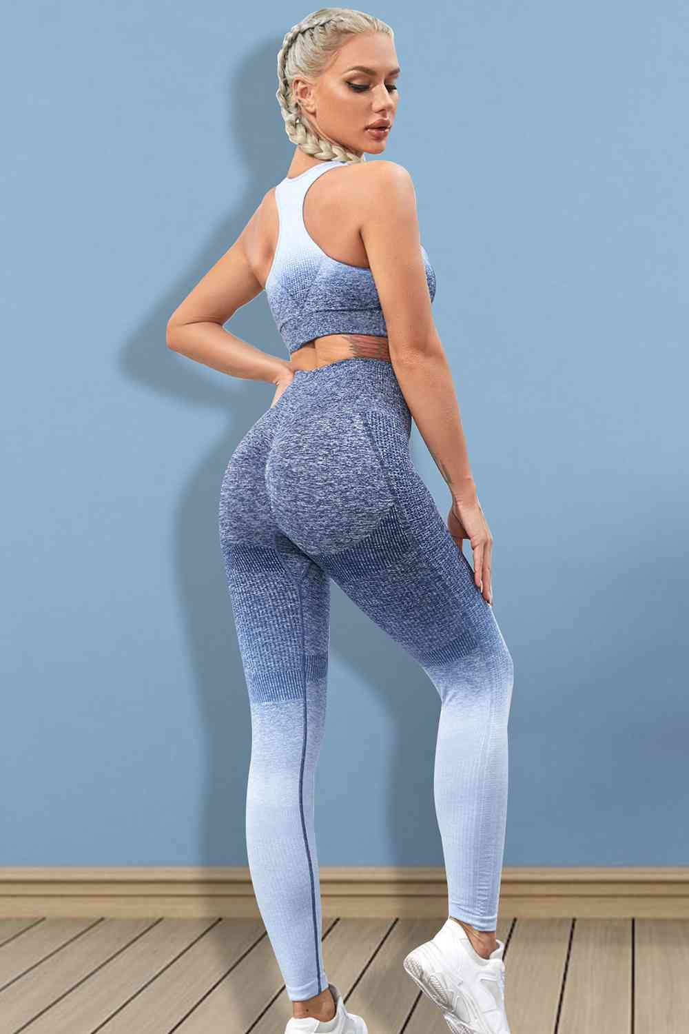 Gradient Sports Tank and Leggings Set - FitFemme.Shop