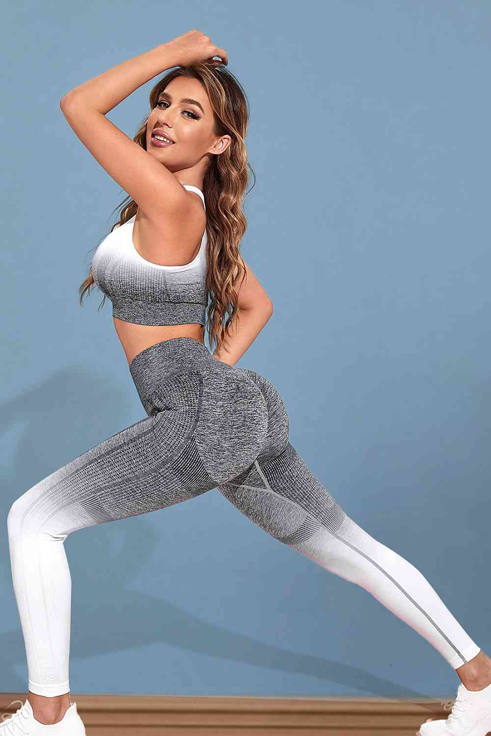 Gradient Sports Tank and Leggings Set - FitFemme.Shop