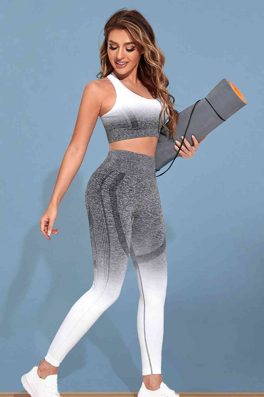 Gradient Sports Tank and Leggings Set - FitFemme.Shop