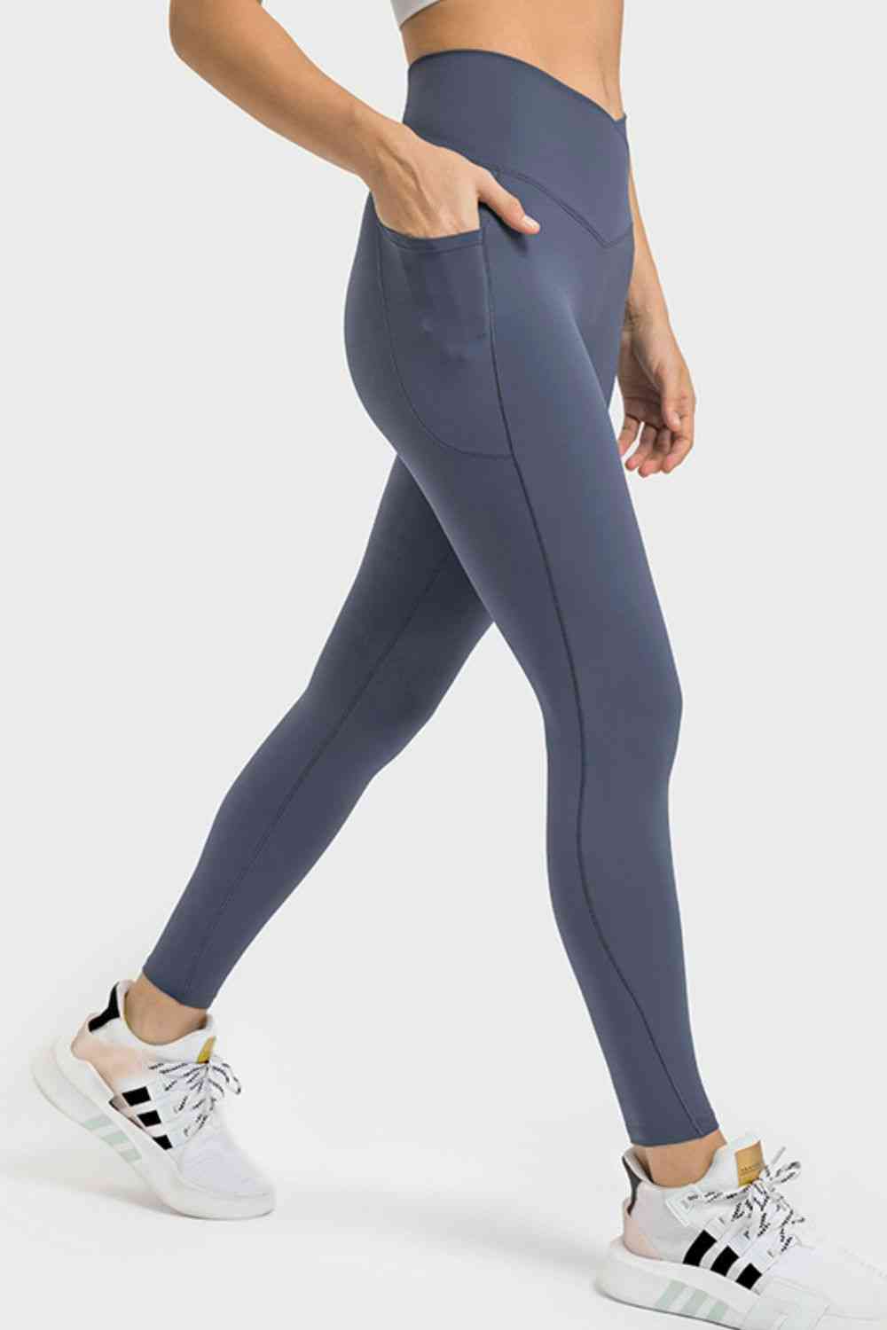 Millennia V-Waist Yoga Leggings with Pockets - FitFemme.Shop