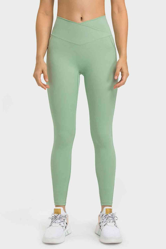 Millennia V-Waist Yoga Leggings with Pockets - FitFemme.Shop