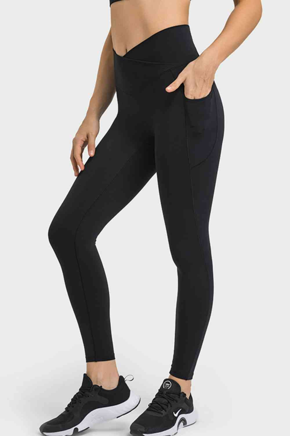 Millennia V-Waist Yoga Leggings with Pockets - FitFemme.Shop