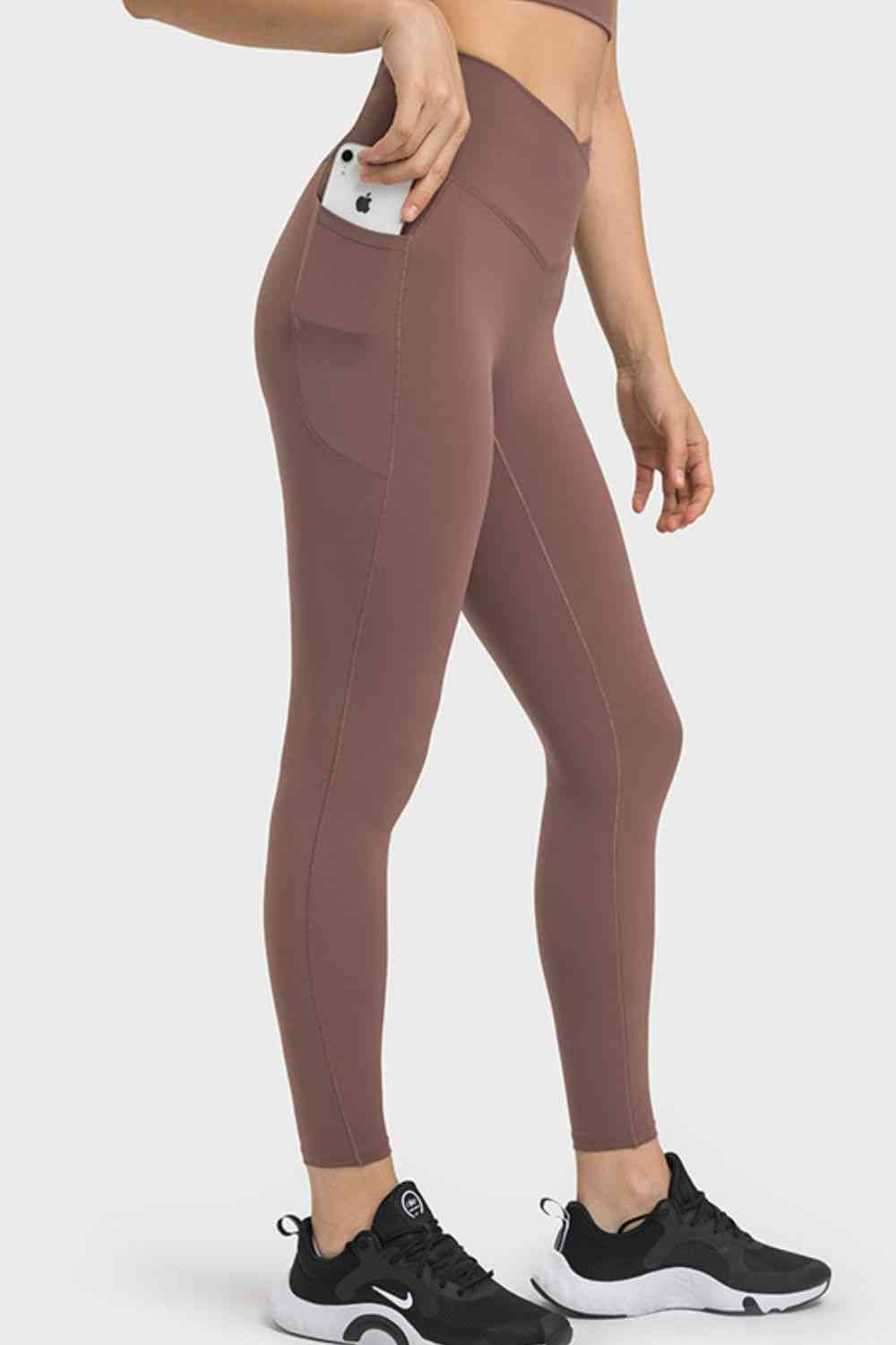 Millennia V-Waist Yoga Leggings with Pockets - FitFemme.Shop