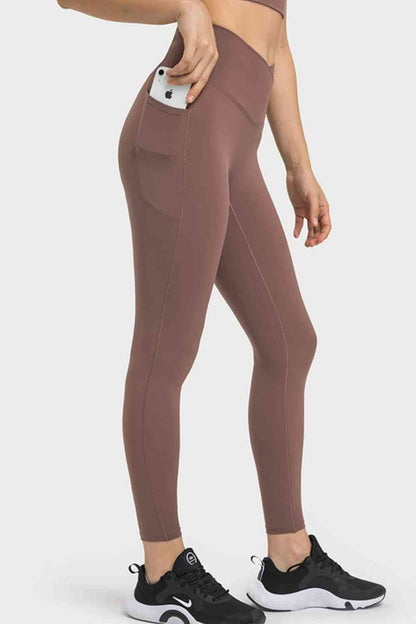 Millennia V-Waist Yoga Leggings with Pockets - FitFemme.Shop