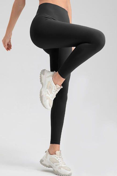 Wide Waistband Sport Leggings - FitFemme.Shop