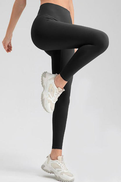 Wide Waistband Sport Leggings - FitFemme.Shop