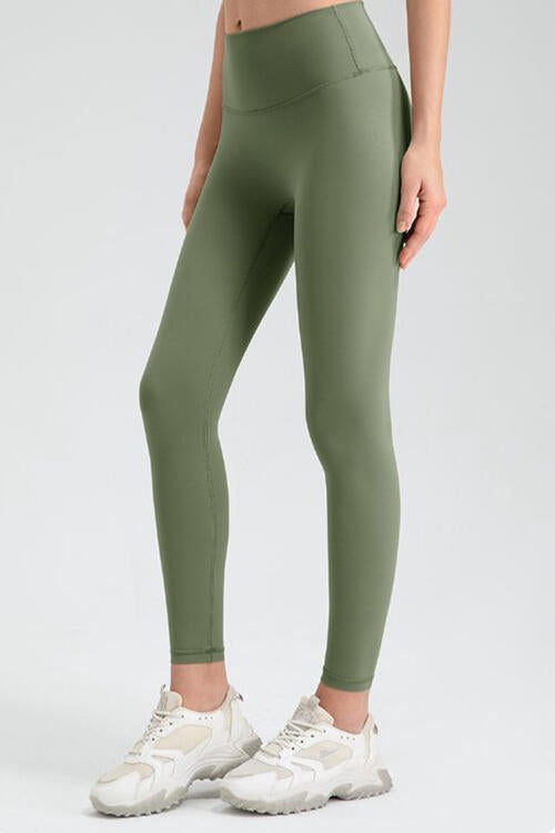 Wide Waistband Sport Leggings - FitFemme.Shop