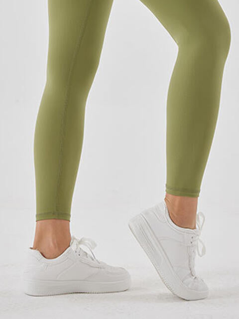 Wide Waistband Sports Leggings - FitFemme.Shop