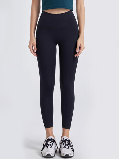 Wide Waistband Sports Leggings - FitFemme.Shop