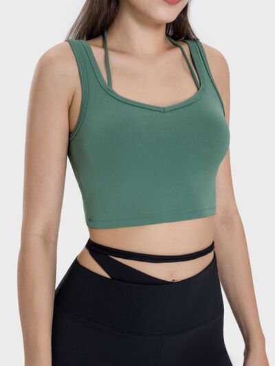 Millennia Crisscross Square Neck Active Tank - FitFemme.Shop