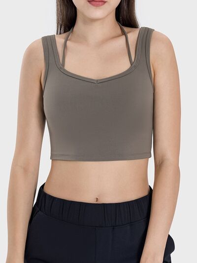 Millennia Crisscross Square Neck Active Tank - FitFemme.Shop