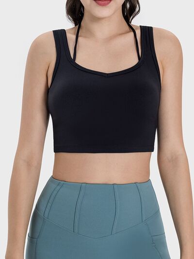 Millennia Crisscross Square Neck Active Tank - FitFemme.Shop