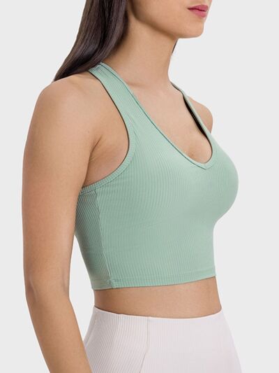 Millennia Scoop Neck Wide Strap Active Tank - FitFemme.Shop
