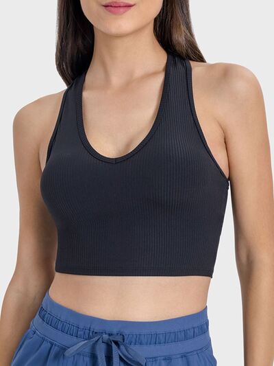 Millennia Scoop Neck Wide Strap Active Tank - FitFemme.Shop
