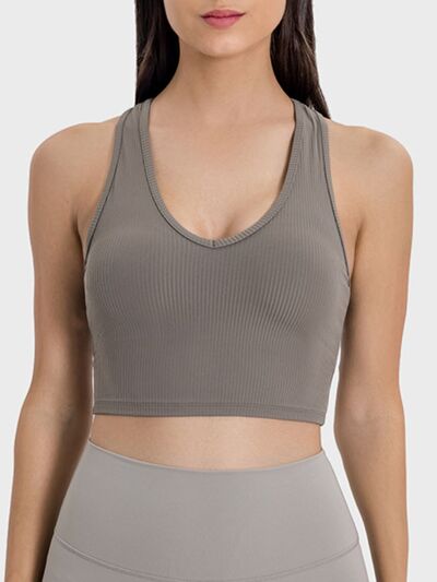 Millennia Scoop Neck Wide Strap Active Tank - FitFemme.Shop