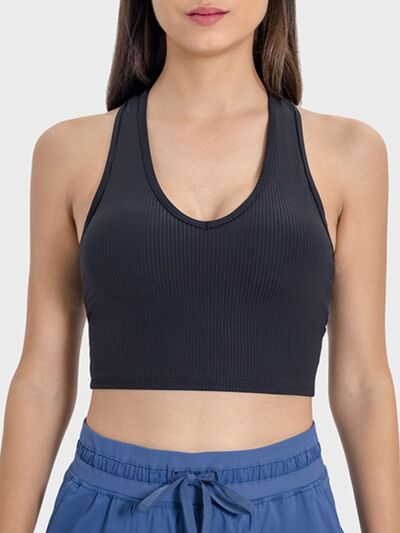 Millennia Scoop Neck Wide Strap Active Tank - FitFemme.Shop