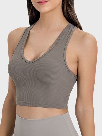 Millennia Scoop Neck Wide Strap Active Tank - FitFemme.Shop