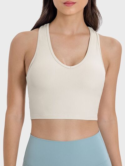 Millennia Scoop Neck Wide Strap Active Tank - FitFemme.Shop