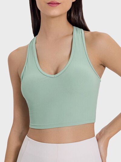 Millennia Scoop Neck Wide Strap Active Tank - FitFemme.Shop