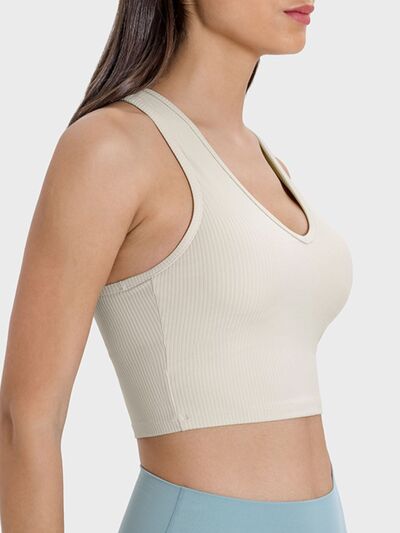 Millennia Scoop Neck Wide Strap Active Tank - FitFemme.Shop