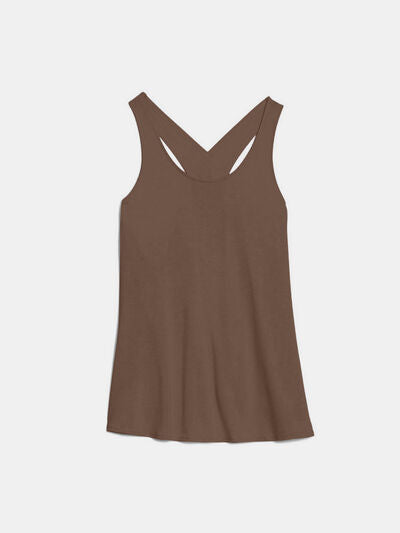 Crisscross Scoop Neck Active Tank - FitFemme.Shop