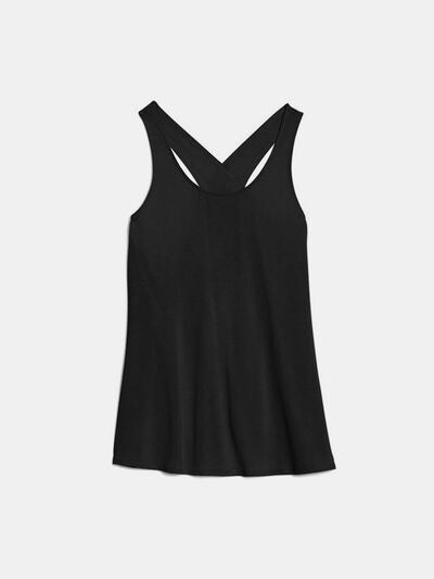 Crisscross Scoop Neck Active Tank - FitFemme.Shop