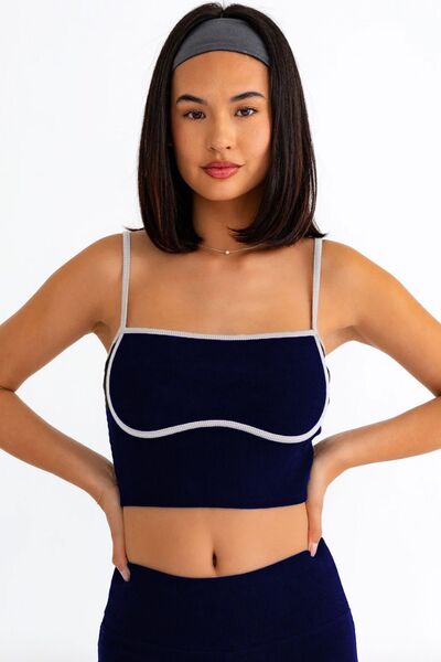 Le Lis Ribbed Crop Cami and High Waist Brushed Leggings Set - FitFemme.Shop