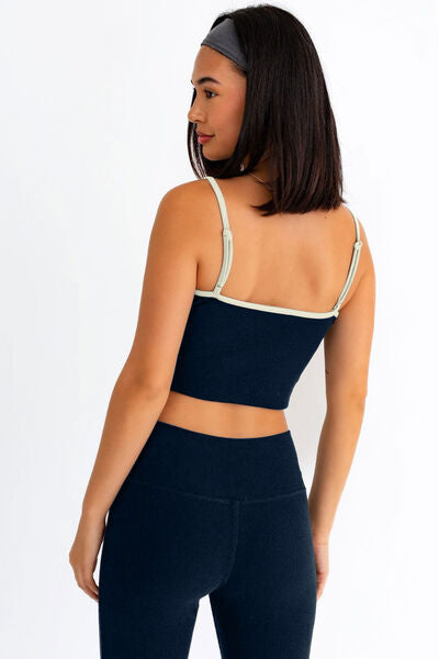Le Lis Ribbed Crop Cami and High Waist Brushed Leggings Set - FitFemme.Shop