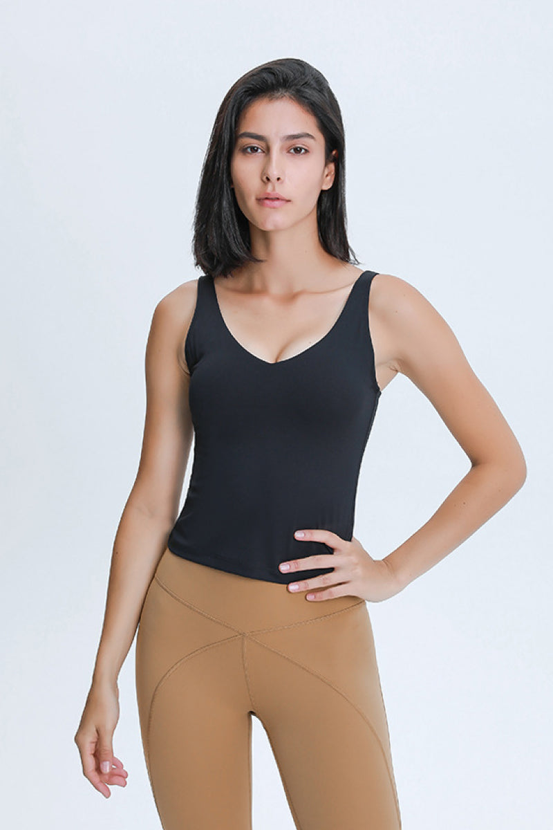 Millennia V Neck Active Tank - FitFemme.Shop