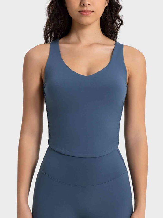 Millennia Cropped Sport Tank - FitFemme.Shop