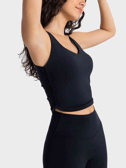 Millennia Cropped Sport Tank - FitFemme.Shop