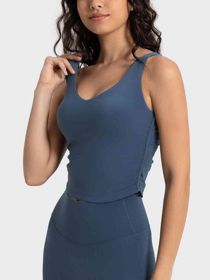 Millennia Cropped Sport Tank - FitFemme.Shop