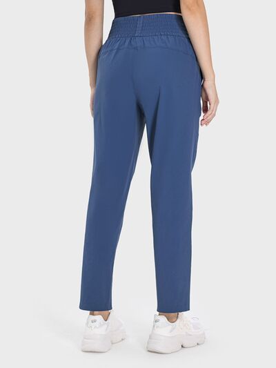 Millennia Pocketed High Waist Active Pants - FitFemme.Shop