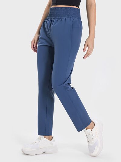 Millennia Pocketed High Waist Active Pants - FitFemme.Shop