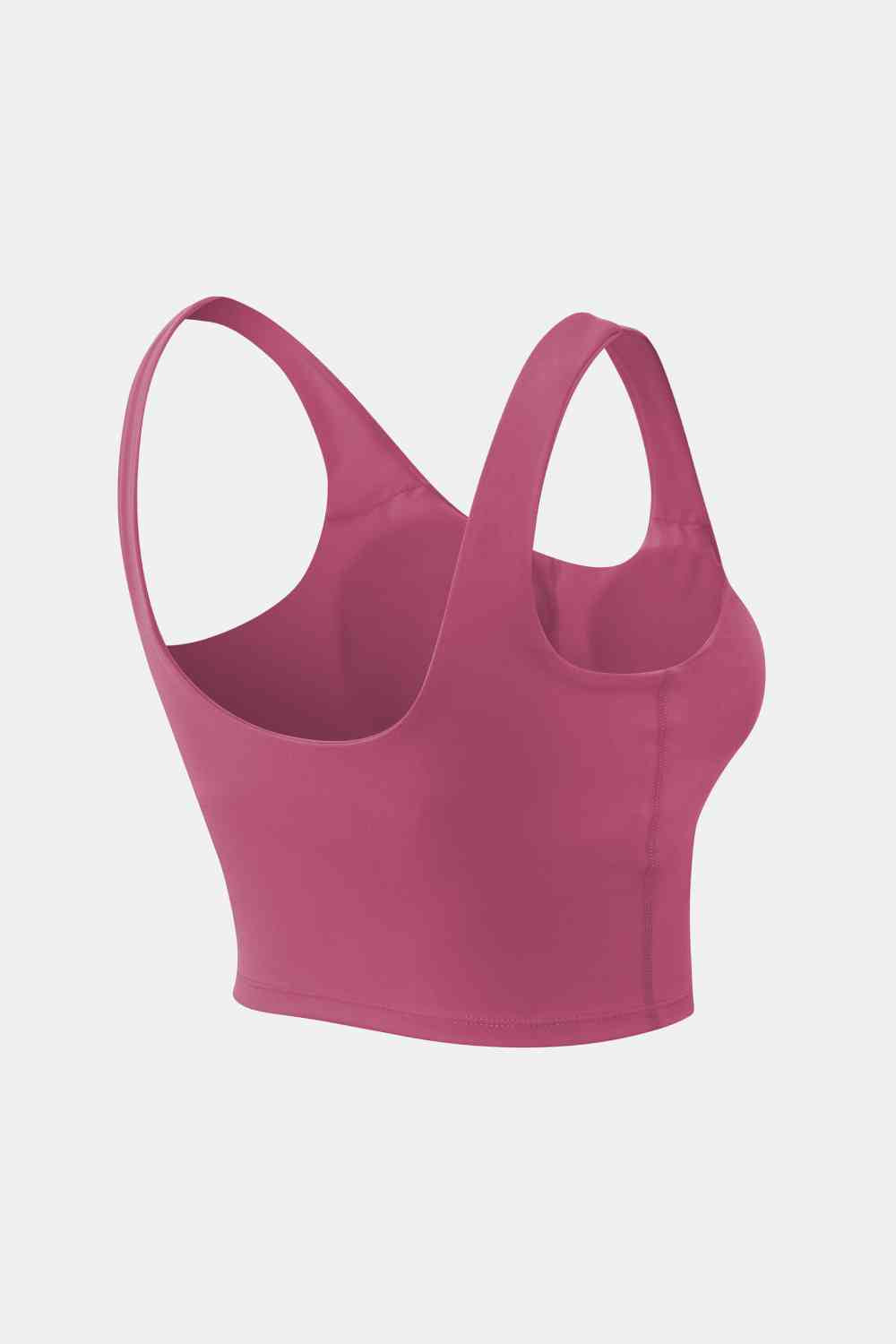 Cropped Scoop Neck Active Tank Top - FitFemme.Shop