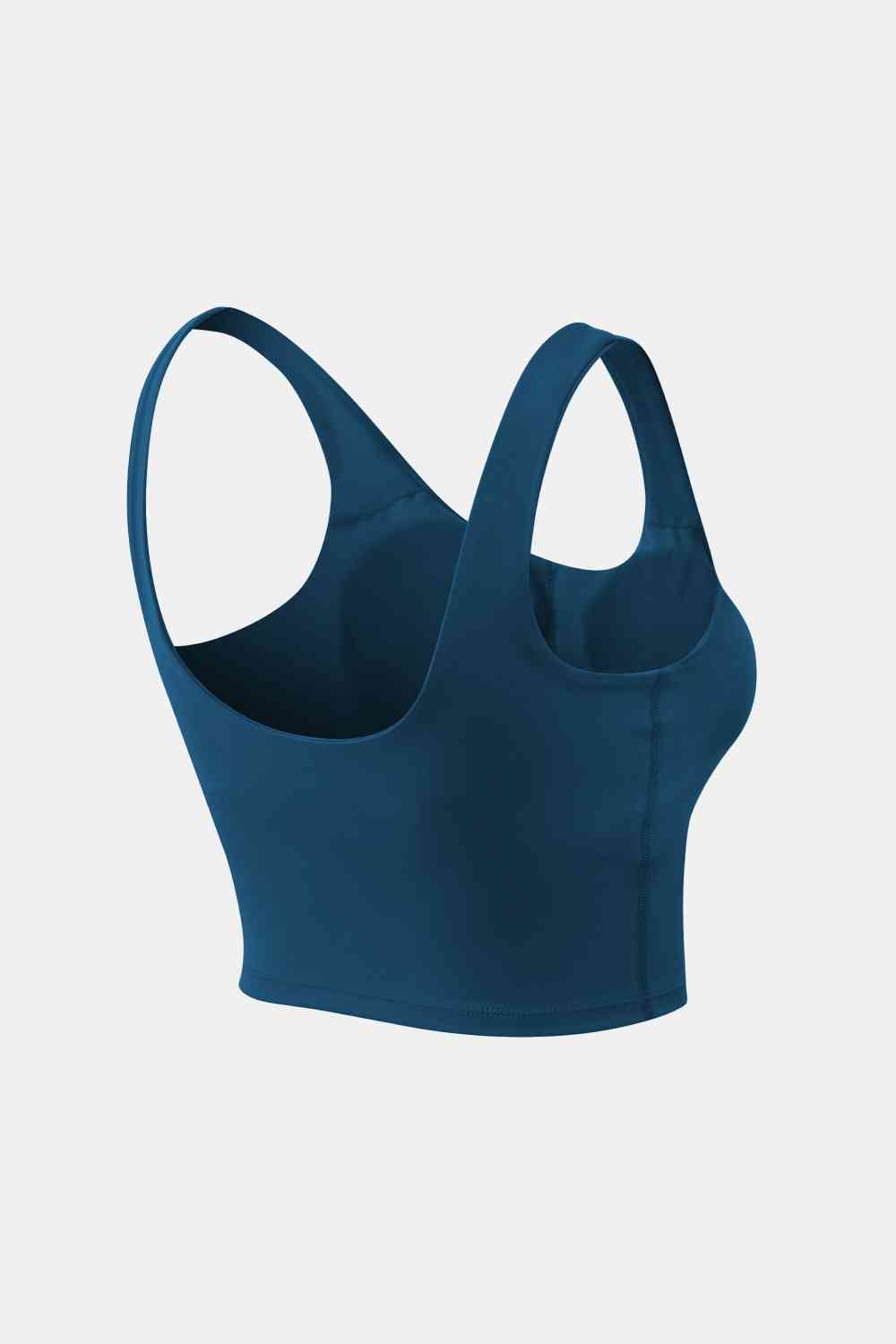 Cropped Scoop Neck Active Tank Top - FitFemme.Shop