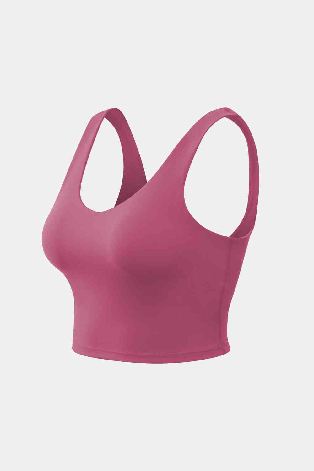 Cropped Scoop Neck Active Tank Top - FitFemme.Shop