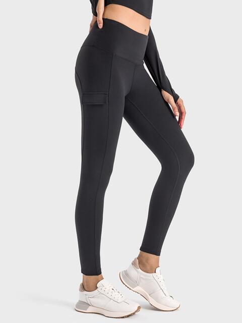 Millennia Wide Waistband Sports Leggings - FitFemme.Shop
