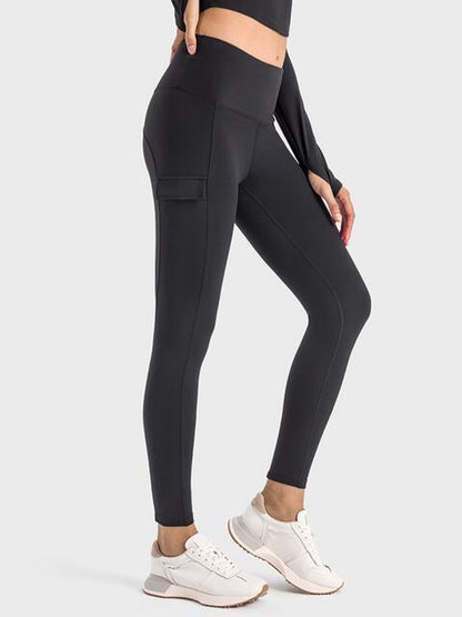 Millennia Wide Waistband Sports Leggings - FitFemme.Shop