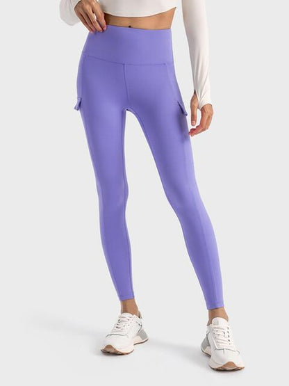 Millennia Wide Waistband Sports Leggings - FitFemme.Shop
