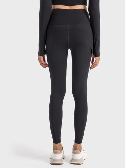 Millennia Wide Waistband Sports Leggings - FitFemme.Shop
