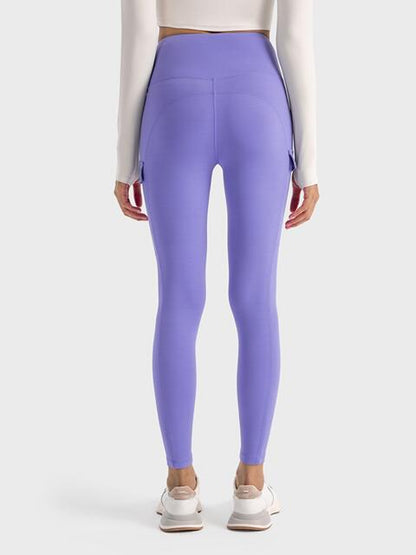 Millennia Wide Waistband Sports Leggings - FitFemme.Shop