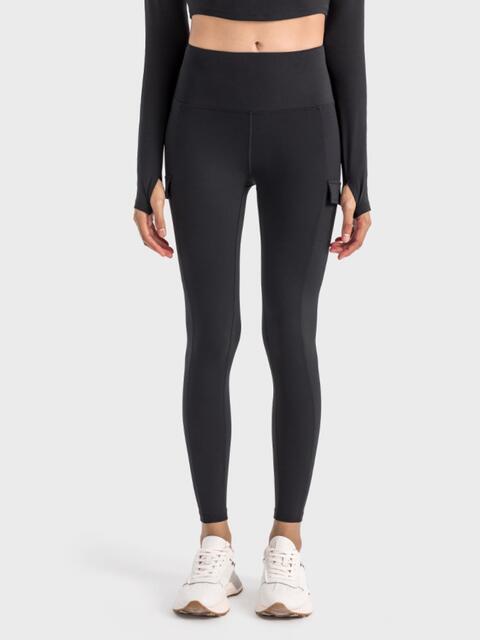 Millennia Wide Waistband Sports Leggings - FitFemme.Shop