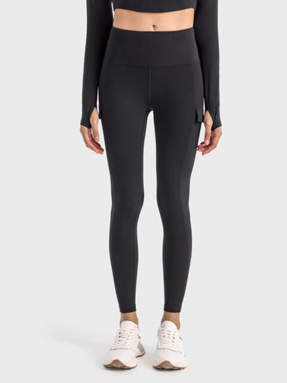 Millennia Wide Waistband Sports Leggings - FitFemme.Shop