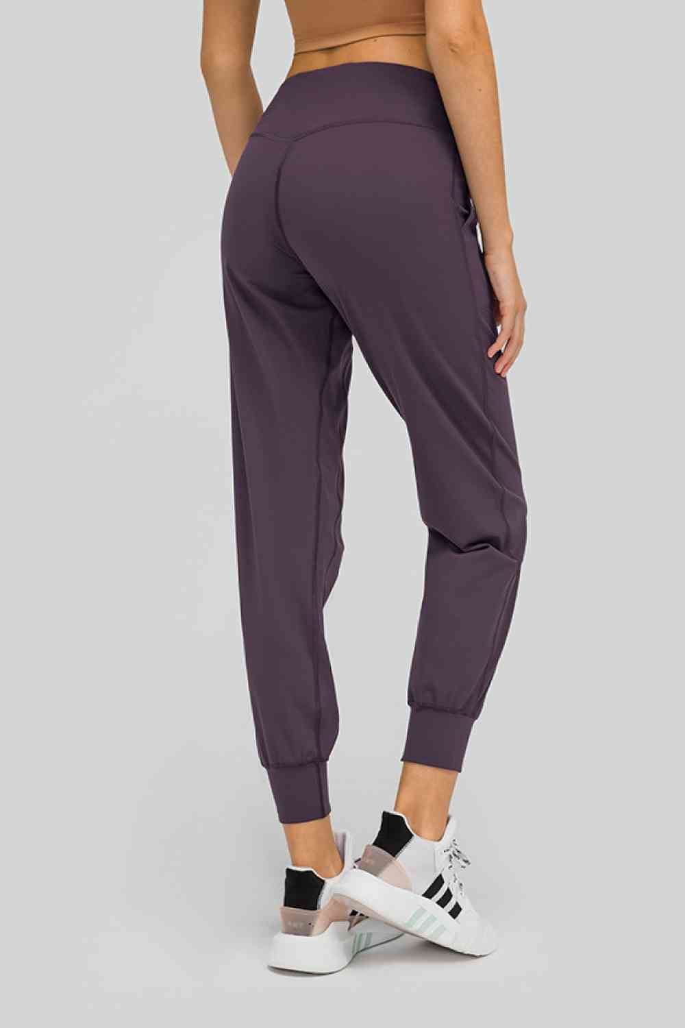 Millennia Wide Waistband Slant Pocket Pants - FitFemme.Shop