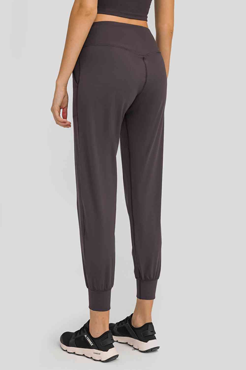 Millennia Wide Waistband Slant Pocket Pants - FitFemme.Shop