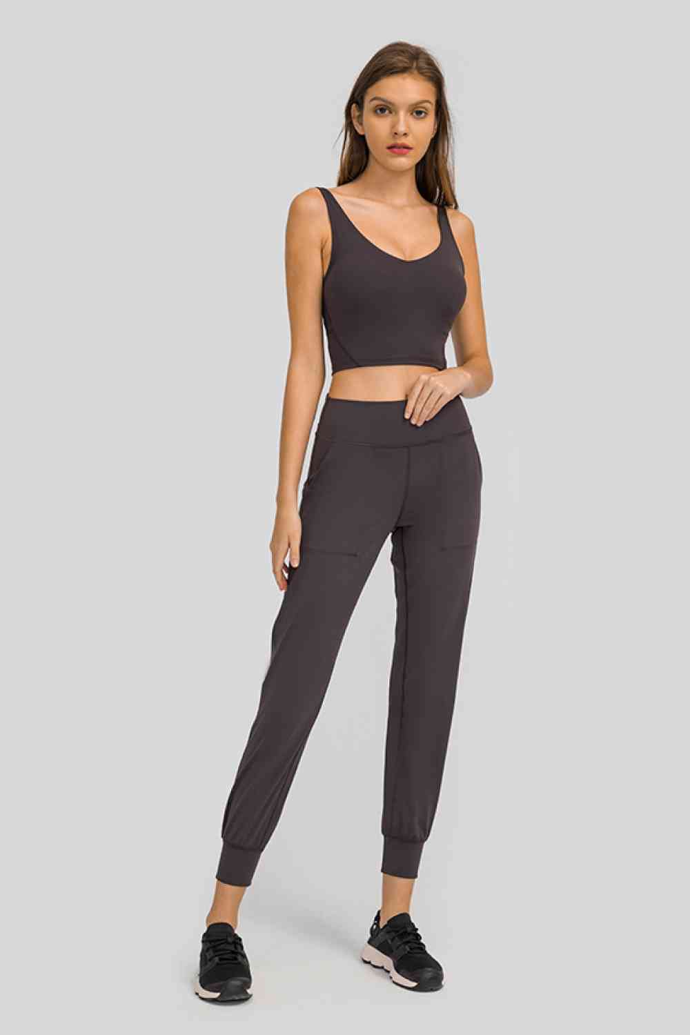 Millennia Wide Waistband Slant Pocket Pants - FitFemme.Shop
